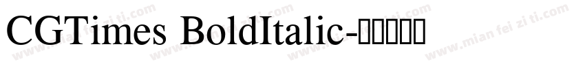 CGTimes BoldItalic字体转换